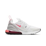 Nike Air Max 270 White Light Fusion Red Sneakers with Red Accents