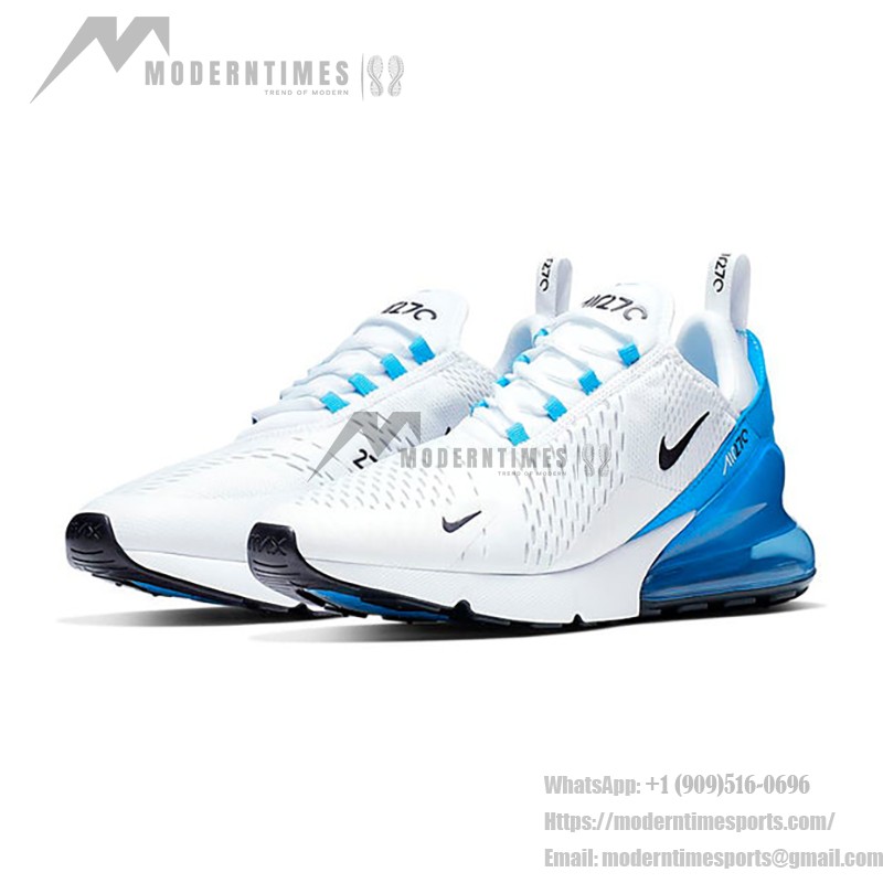 Nike Air Max 270 White Photo Blue Sneakers with Air Max Cushioning