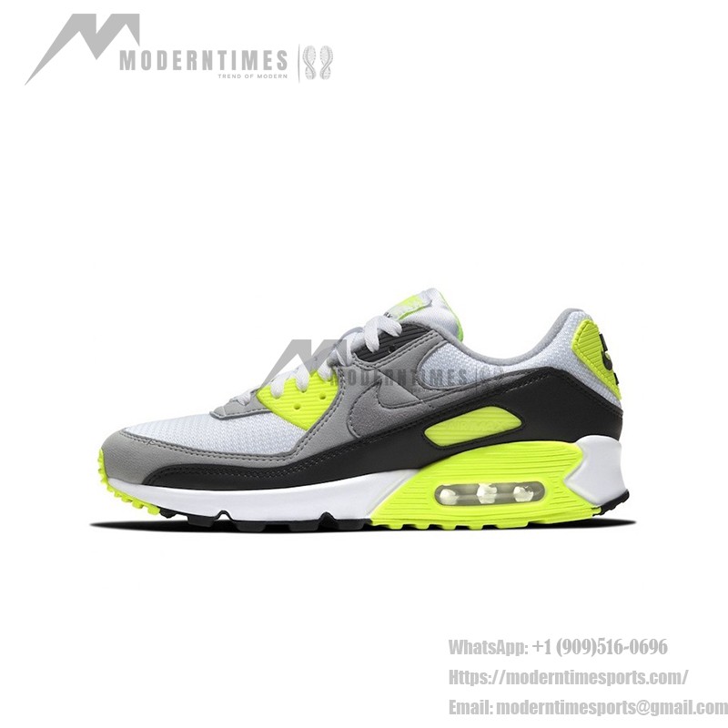 Nike Air Max 90 '30th Anniversary Volt' CD0881-103 featuring Volt accents on a grey and white base