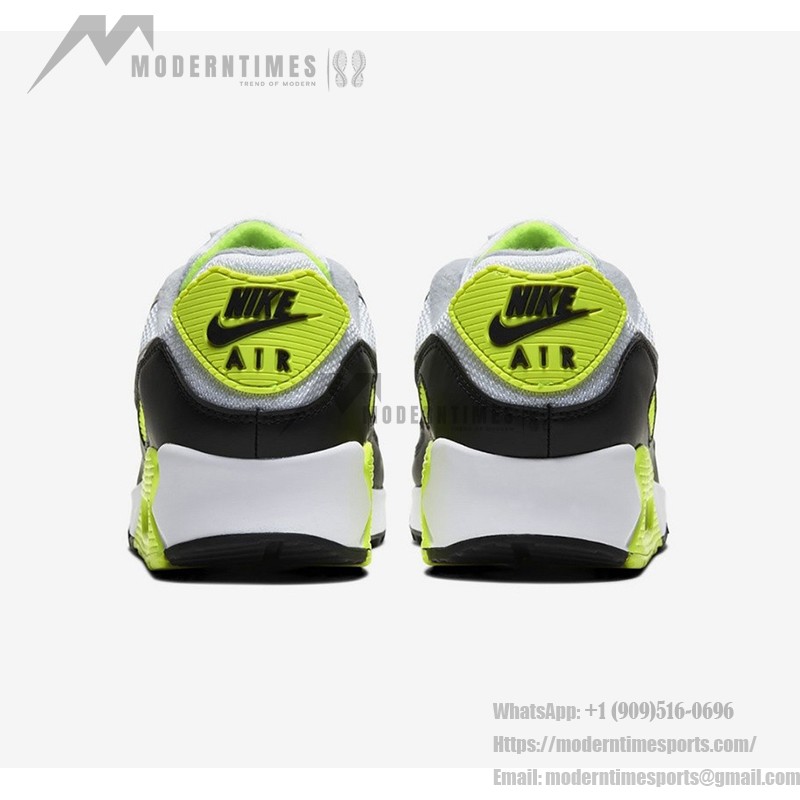 Nike Air Max 90 '30th Anniversary Volt' CD0881-103 featuring Volt accents on a grey and white base