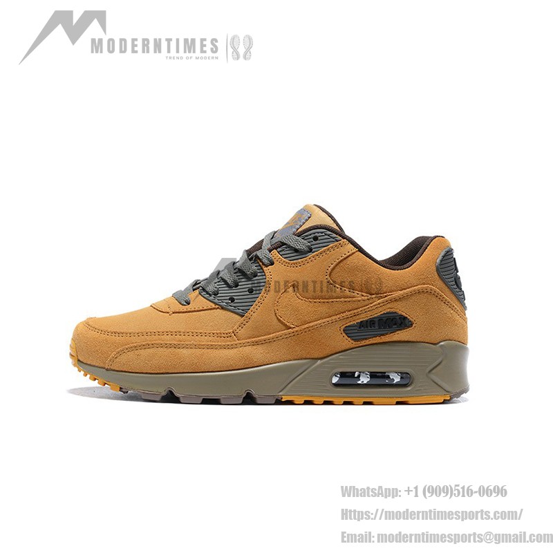 Nike Air Max 90 683282-700 - Premium Wheat Suede with Olive Accents