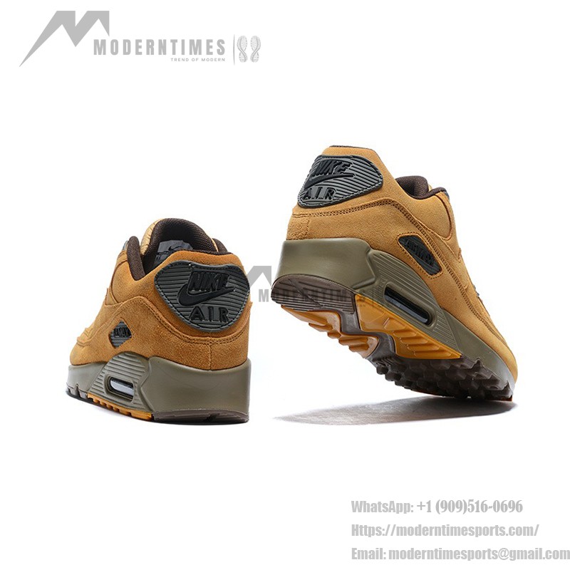 Nike Air Max 90 683282-700 - Premium Wheat Suede with Olive Accents