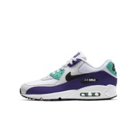 Nike Air Max 90 AJ1285-103 - White with Purple & Teal Highlights | Retro-Inspired Comfort & Style