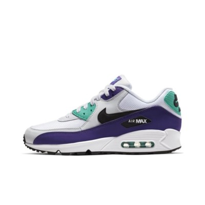 Nike Air Max 90 AJ1285-103 - White with Purple & Teal Highlights | Retro-Inspired Comfort & Style