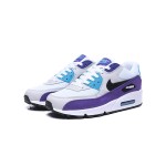 Nike Air Max 90 AJ1285-103 - White with Purple and Teal Highlights