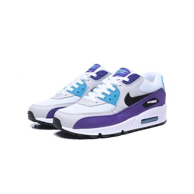 Nike Air Max 90 AJ1285-103 - White with Purple & Teal Highlights | Retro-Inspired Comfort & Style