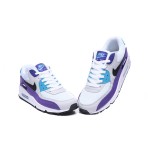 Nike Air Max 90 AJ1285-103 - White with Purple and Teal Highlights