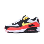 Nike Air Max 90 AJ1285-109 - White with Black, Bright Red & Yellow Accents