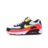 Nike Air Max 90 AJ1285-109 - White with Black, Bright Red & Yellow Accents | Bold Style & Ultimate Comfort