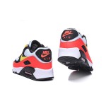 Nike Air Max 90 AJ1285-109 - White with Black, Bright Red & Yellow Accents