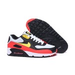 Nike Air Max 90 AJ1285-109 - White with Black, Bright Red & Yellow Accents