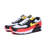 Nike Air Max 90 AJ1285-109 - White with Black, Bright Red & Yellow Accents