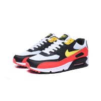 Nike Air Max 90 AJ1285-109 - White with Black, Bright Red & Yellow Accents | Bold Style & Ultimate Comfort