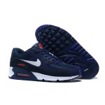 Nike Air Max 90 AJ1285-403 - Deep Navy with White Swoosh & Red Accents