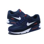 Nike Air Max 90 AJ1285-403 - Deep Navy with White Swoosh & Red Accents