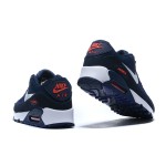 Nike Air Max 90 AJ1285-403 - Deep Navy with White Swoosh & Red Accents