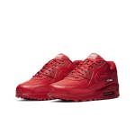 Nike Air Max 90 AJ1285-602 All-Red Sneakers with Textured Finish