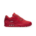 Nike Air Max 90 AJ1285-602 All-Red Sneakers with Textured Finish