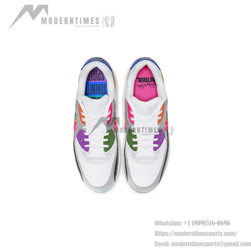 Nike Air Max 90 BETRUE CJ5482-100 - Bold Sneakers with Rainbow Accents and Max Air Cushioning