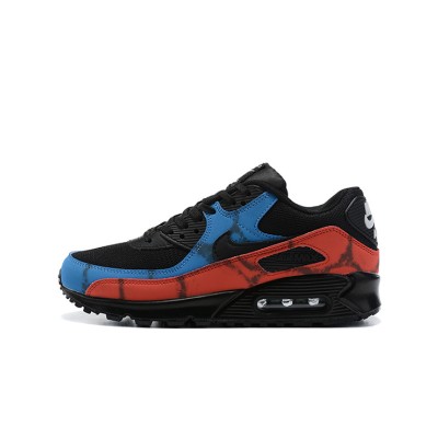 Nike Air Max 90 DJ6888-001 - Black Sneakers with Red & Blue Tie-Dye Details | Bold Style & Everyday Comfort