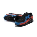 Nike Air Max 90 DJ6888-001 - Black sneakers featuring red and blue tie-dye overlays