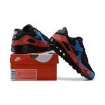 Nike Air Max 90 DJ6888-001 - Black sneakers featuring red and blue tie-dye overlays