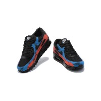 Nike Air Max 90 DJ6888-001 - Black Sneakers with Red & Blue Tie-Dye Details | Bold Style & Everyday Comfort