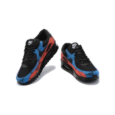 Nike Air Max 90 DJ6888-001 - Black Sneakers with Red & Blue Tie-Dye Details | Bold Style & Everyday Comfort