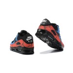 Nike Air Max 90 DJ6888-001 - Black sneakers featuring red and blue tie-dye overlays