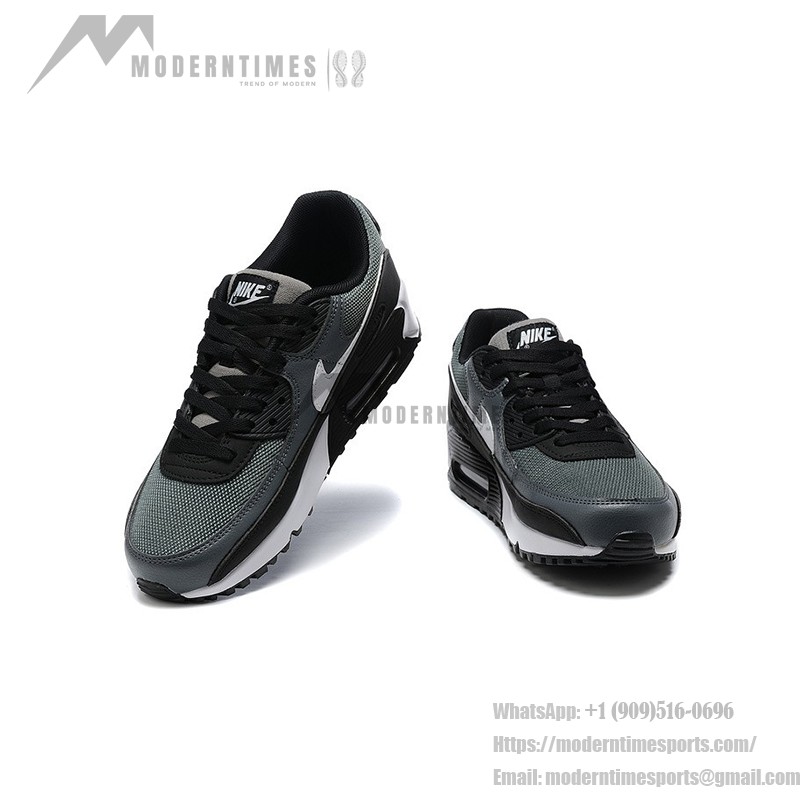 Nike Air Max 90 CN8490-002 - Black and Grey Sneakers with White Swoosh