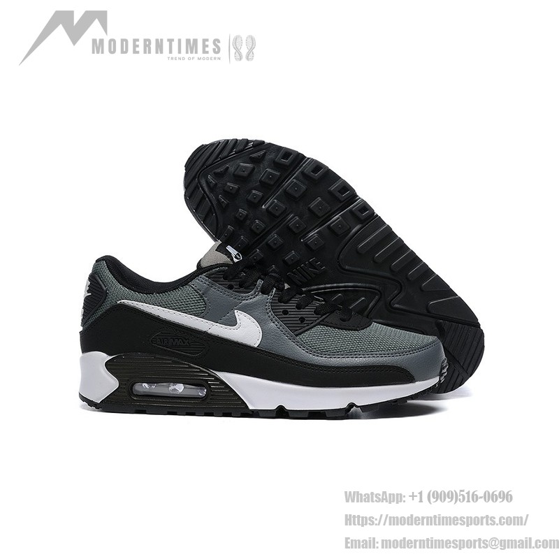 Nike Air Max 90 CN8490-002 - Black and Grey Sneakers with White Swoosh