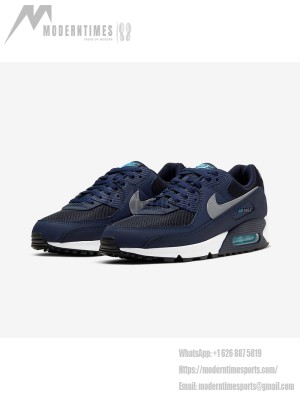 Nike Air Max 90 'Navy Blue' CV1634-400 | Sleek Navy Design with Light Blue Accents and Max Air Comfort