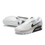 Nike Air Max 90 CW7483-100 - White and Light Grey Sneakers with Black Swoosh