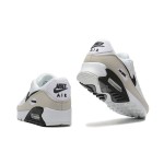 Nike Air Max 90 CW7483-100 - White and Light Grey Sneakers with Black Swoosh