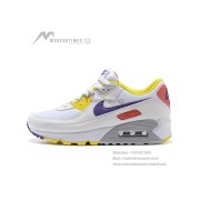 Nike Air Max 90 DA8726-100 - White Sneakers with Vibrant Yellow, Purple & Red Accents | Iconic Style & Comfort