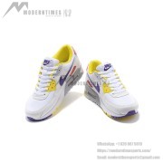 Nike Air Max 90 DA8726-100 - White Sneakers with Vibrant Yellow, Purple & Red Accents | Iconic Style & Comfort