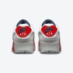 Nike Air Max 90 DB0625-101, white sneakers with red and navy accents