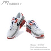 Nike Air Max 90 DB0625-101 - White Sneakers with Grey, Red & Navy Accents | Timeless Comfort & Style