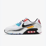 Nike Air Max 90 DC0835-101 "Pixel" Edition in white with multicolor accents and a digital-style Swoosh.