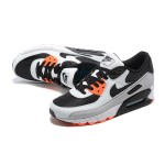 Nike Air Max 90 DC9845-100 - グレー、ブラック＆オレンジのスニーカー、斑点模様のミッドソール付き