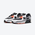 Nike Air Max 90 DC9845-100 grey and black sneakers with orange accents