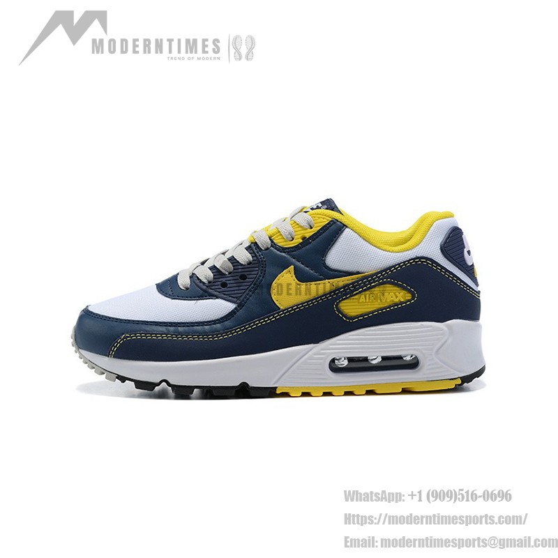 Nike Air Max 90 DC9845-101 Navy Blue Sneakers with Yellow Accents