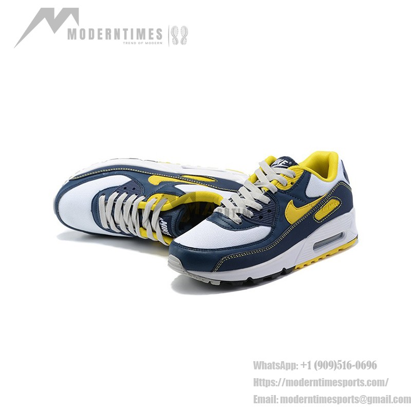 Nike Air Max 90 DC9845-101 Navy Blue Sneakers with Yellow Accents