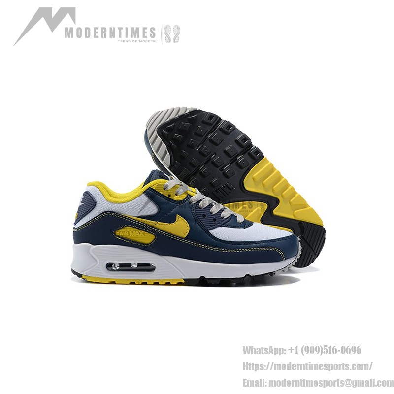 Nike Air Max 90 DC9845-101 Navy Blue Sneakers with Yellow Accents