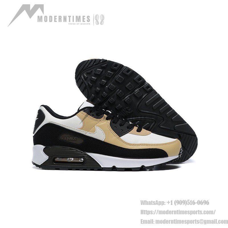 Nike Air Max 90 DE3522-001 - Air Maxクッション搭載のベージュ、ブラック、ホワイトスニーカー