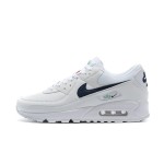 Nike Air Max 90 DH1316-101 - White Sneakers with Navy & Green Accents