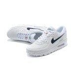 Nike Air Max 90 DH1316-101 - White Sneakers with Navy & Green Accents