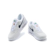 Nike Air Max 90 DH1316-101 - Clean White Sneakers with Navy & Green Accents | Timeless Comfort & Modern Style