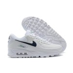 Nike Air Max 90 DH1316-101 - White Sneakers with Navy & Green Accents