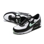 Nike Air Max 90 DH4619-100 - ブラック＆ホワイトスニーカー、ミントグリーンスウッシュ付き